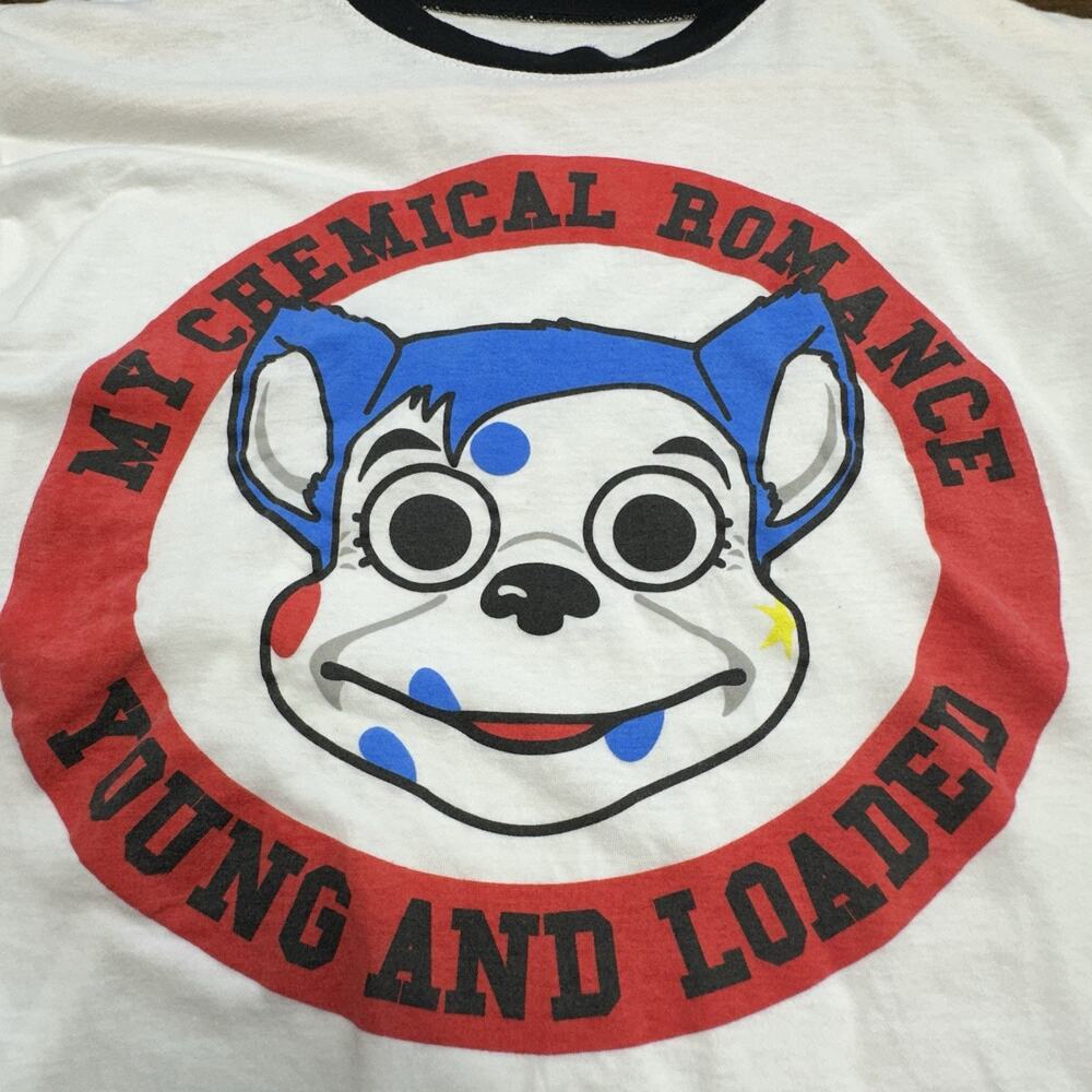 My Chemical Romance Young And Loaded Ringer T Shirt Medium Made USA MCR Emo - Picture 3 of 8